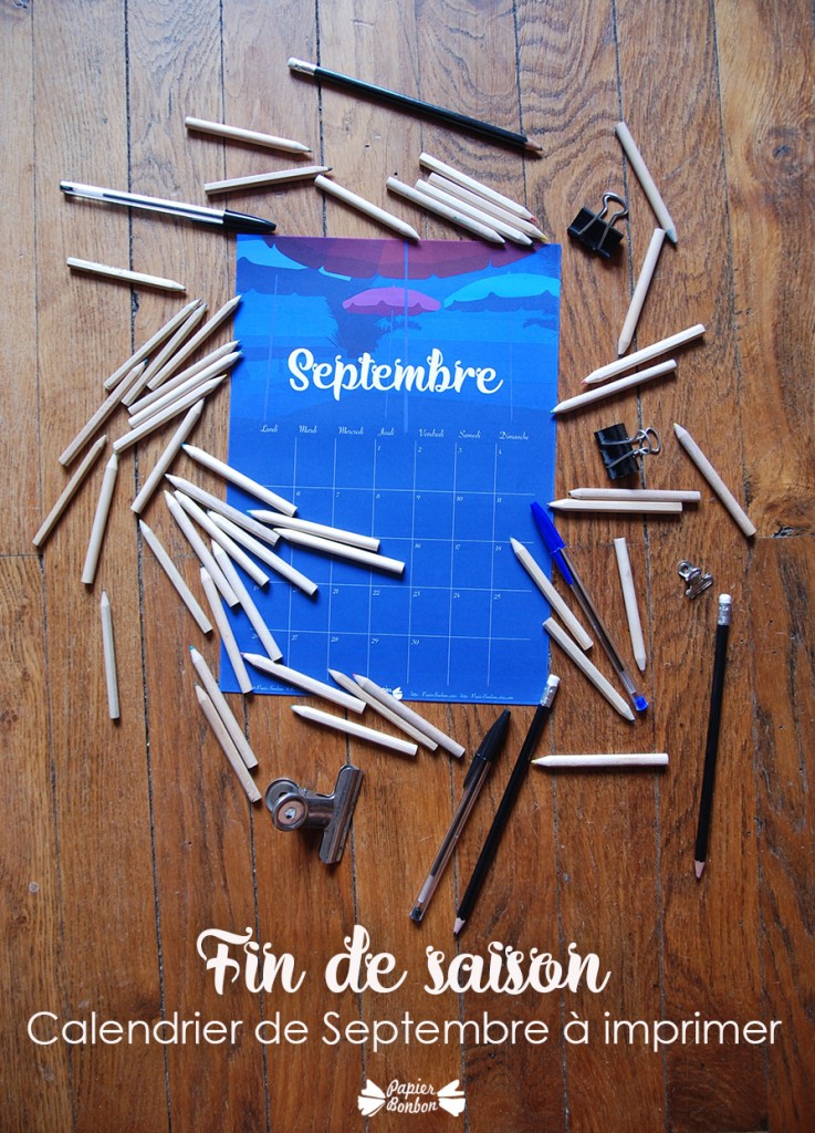 calendrier de septembre 2016 à imprimer