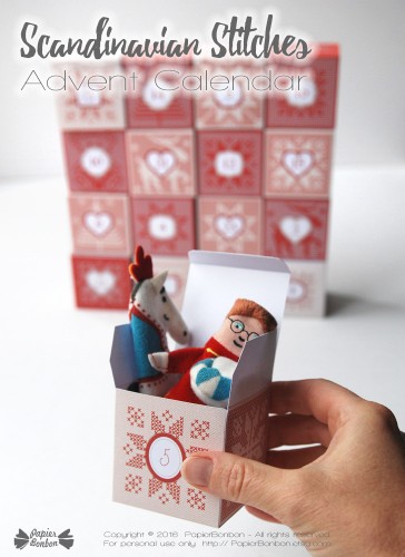 Calendrier de l'Avent Broderie scandinave