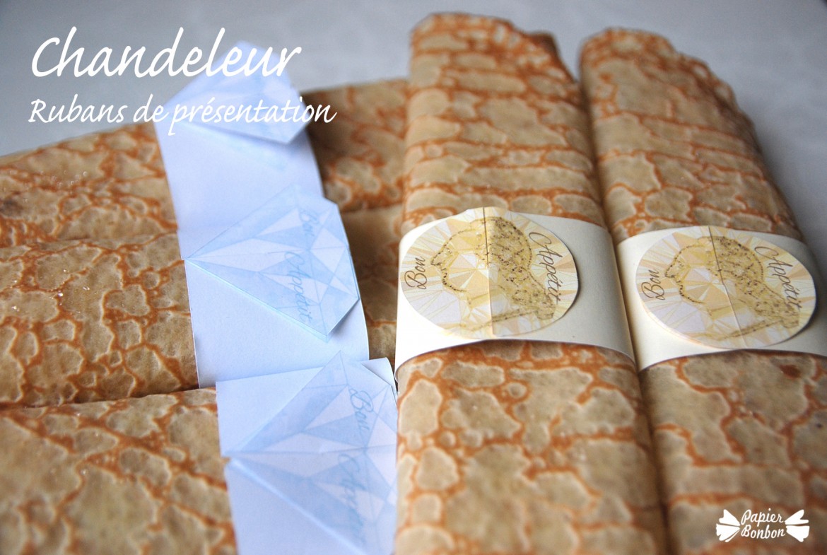 Chandeleur - Printable - ruban de présentation - rond de serviette