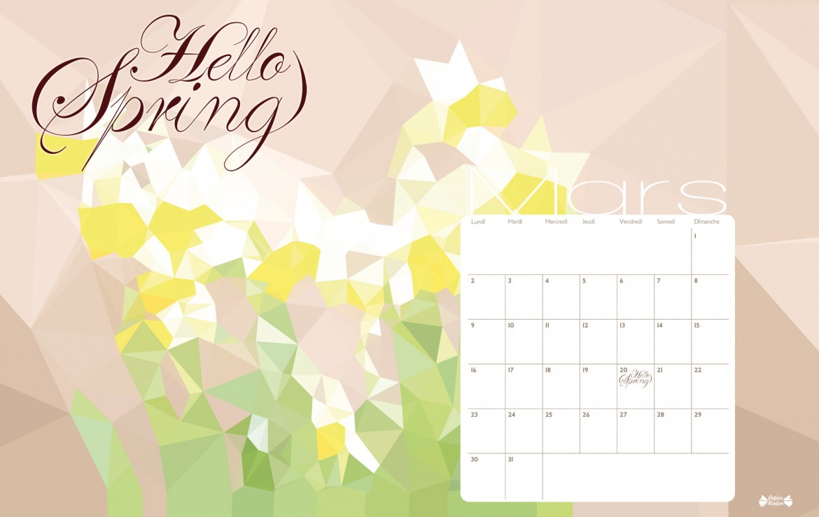 Fond d'écran calendrier Mars 2015