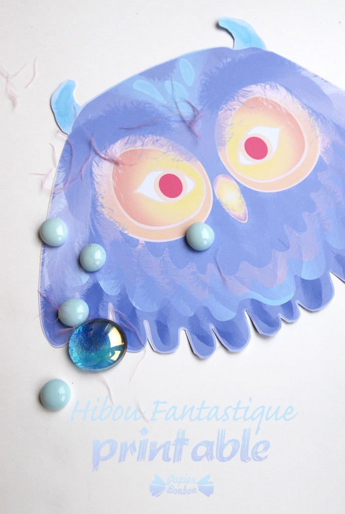 Masque Mardi gras gratuit - printable : Hibou fanttastique