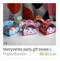 Anniversaire Matriochka Boîtes cadeau