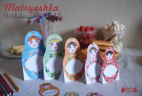 Matryoshka Birthday party kit - food labels Matryoshka Birthday party kit - food labels
