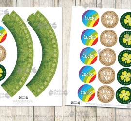 St Patrick's Day - cupcakes wrappers