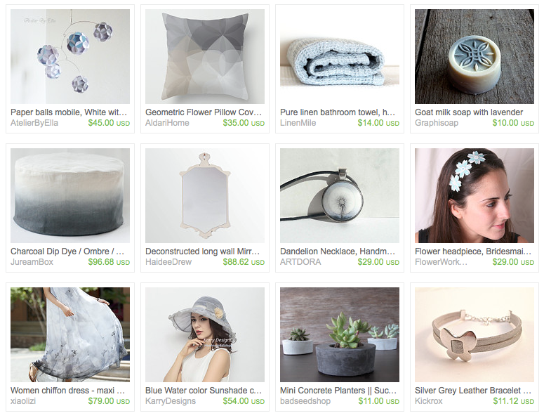 Etsy treasury Mai en ville : gris