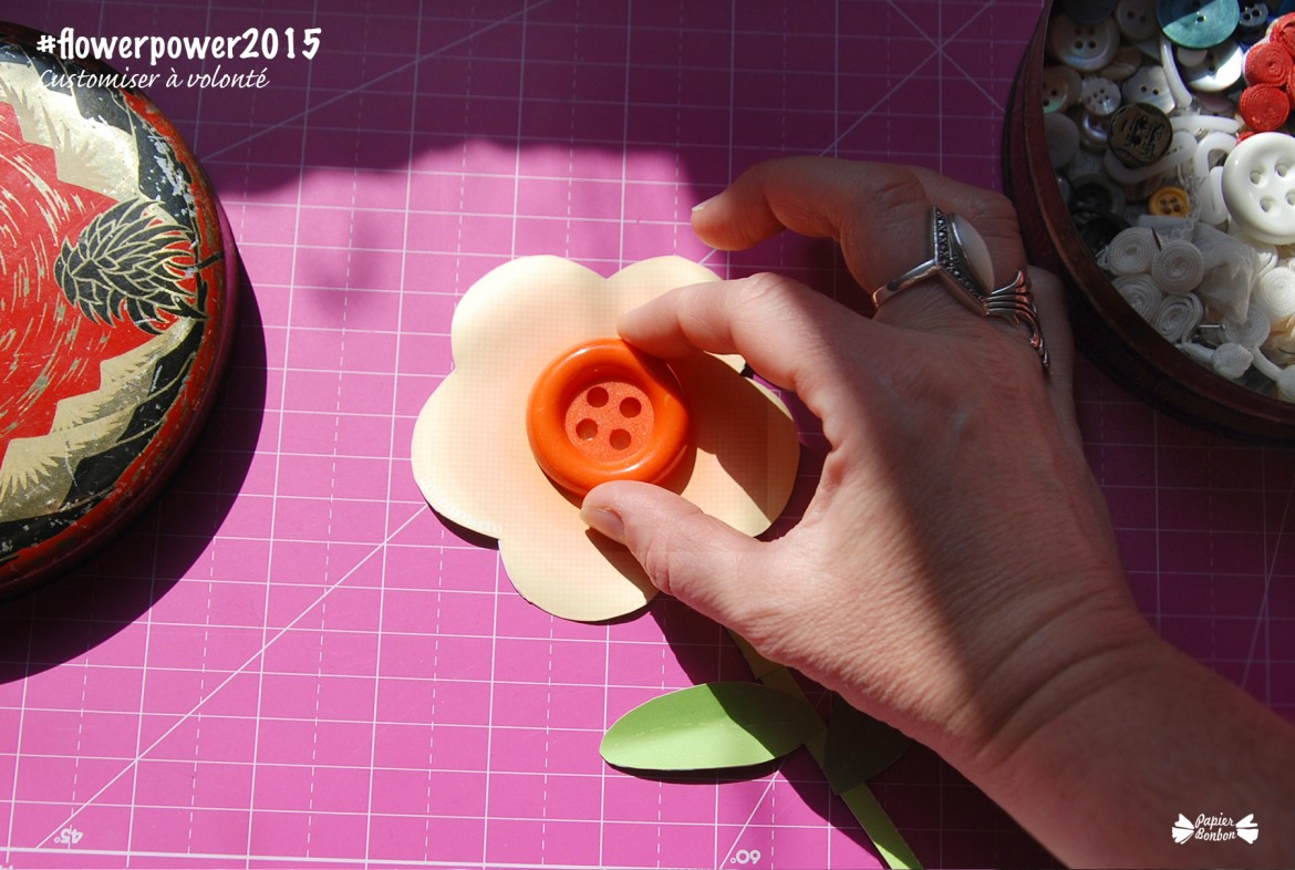 Customiser Printable de fleur : avec un bouton