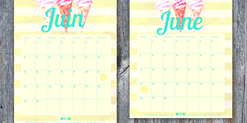 June 2015 Calendar printable