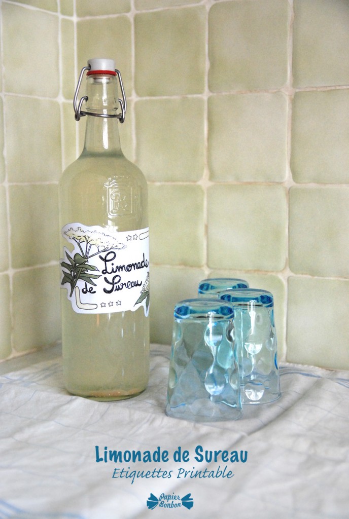 Limonade de fleurs de sureau : Etiquettes printable & recette