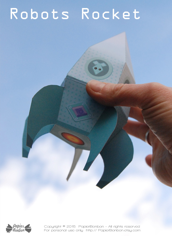 Kit décoration de fête d'anniversaire robots et fusée - Papier Bonbon