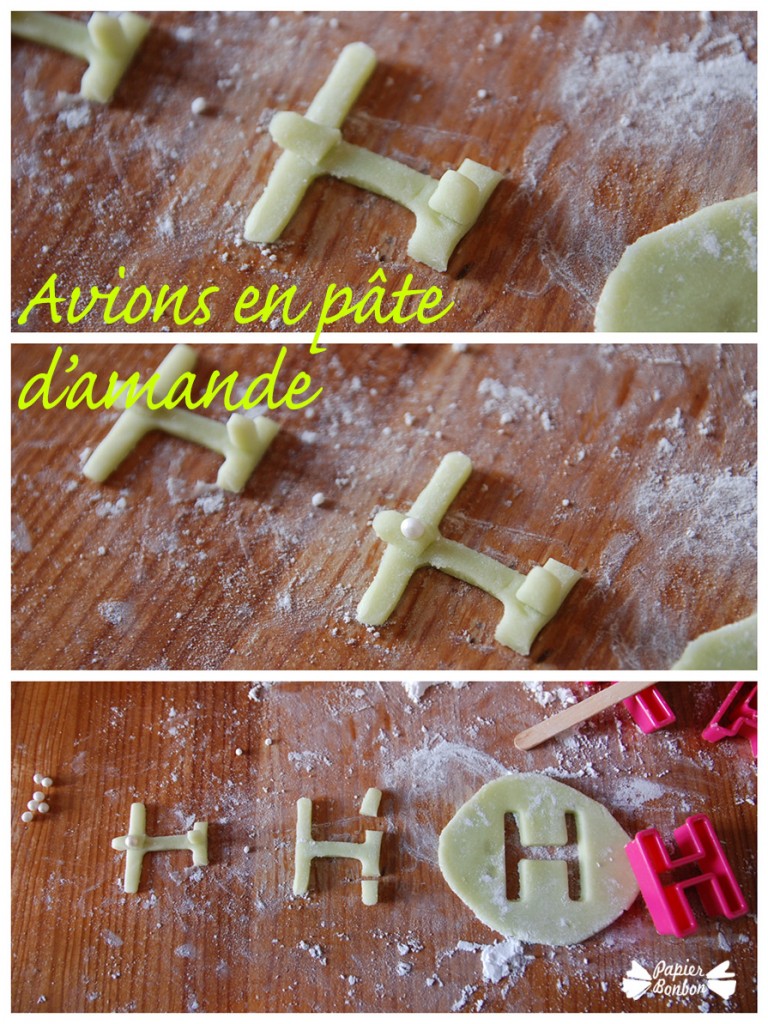 Anniversaire dans le ciel : avions en pâte d'amande