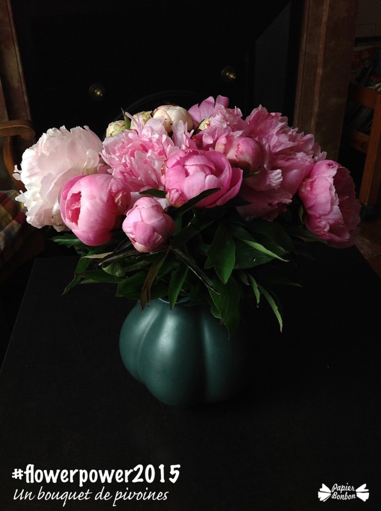 #flowerpower2015 bouquet de pivoines