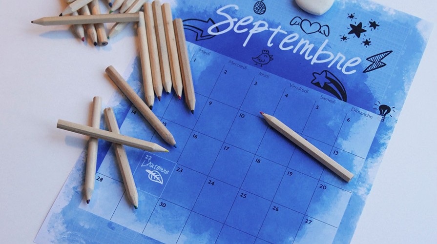 calendrier septembre à imprimer