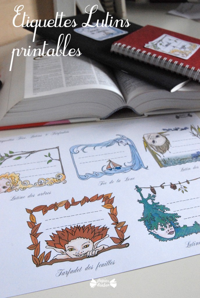 Etiquettes lutins printable