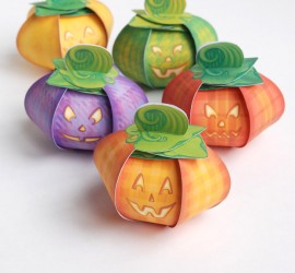 Boîtes citrouille d'Halloween - Printable
