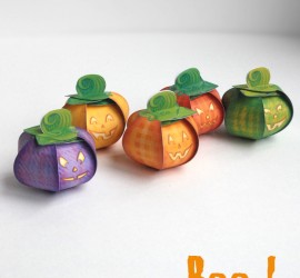 Boîtes citrouille d'Halloween - Printable