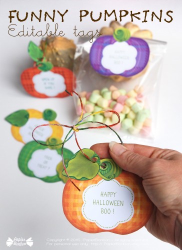 Halloween pumpkin tags printable