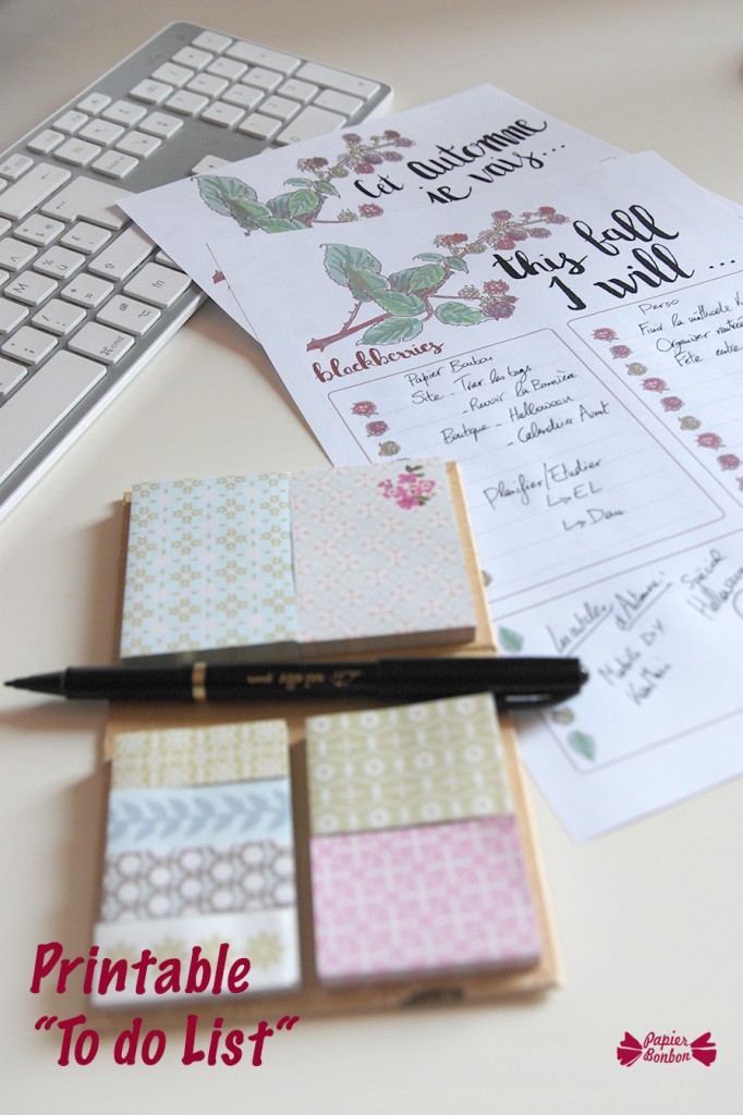 Printable to do list d'Automne