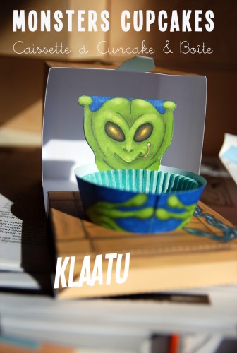 Monster cupcake : caissette cupcake extra-terrestre
