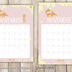Calendrier de novembre à télécharger