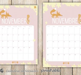 Calendrier de novembre à télécharger