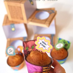 Monster cupcake: a printable kit to create cupcake boxes & funny monster wrappers