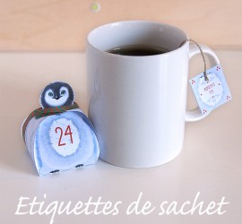 Etiquettes printable de sachet d'infusion