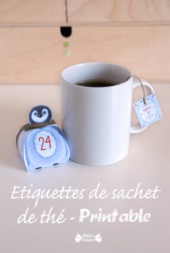 Etiquettes printable de sachet d'infusion