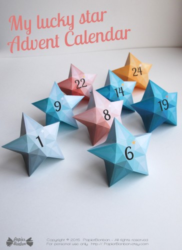 My lucky star Printable Advent calendar
