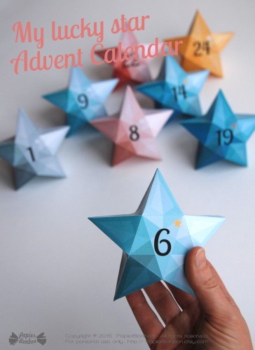 My lucky star Printable Advent calendar