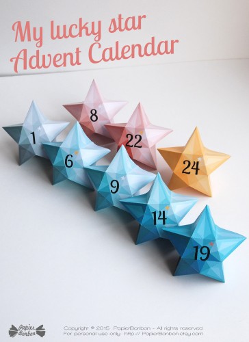 My lucky star Printable Advent calendar