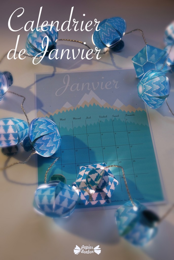 Calendrier de janvier à imprimer