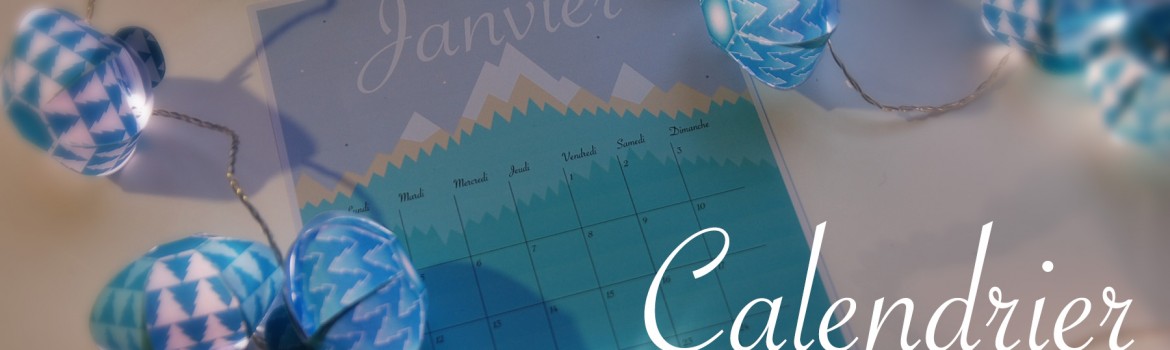 Calendrier de janvier à imprimer