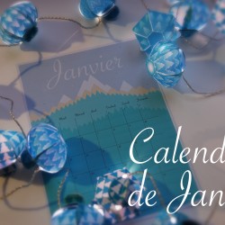 Calendrier de janvier à imprimer