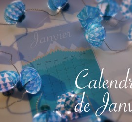 Calendrier de janvier à imprimer
