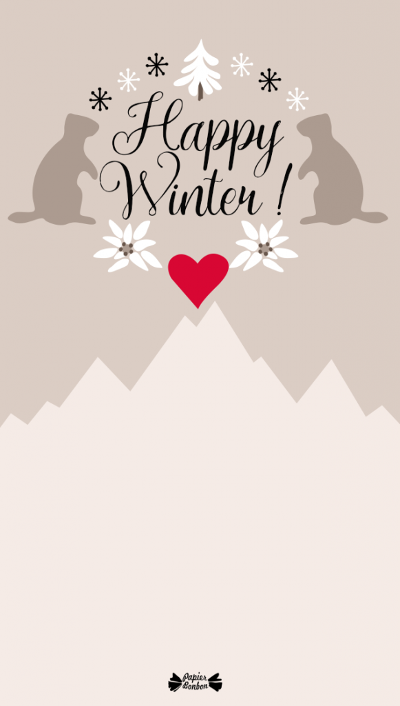 happy-winter-smartphone Fond d'écran - février