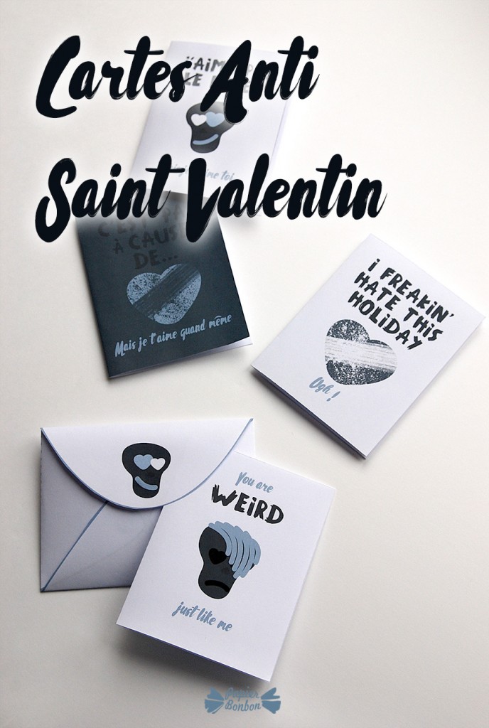 Cartes anti-Saint Valentin - Printable