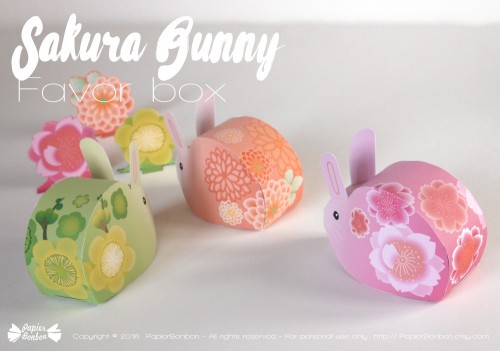 Papier bonbon Bunny DIY gift box
