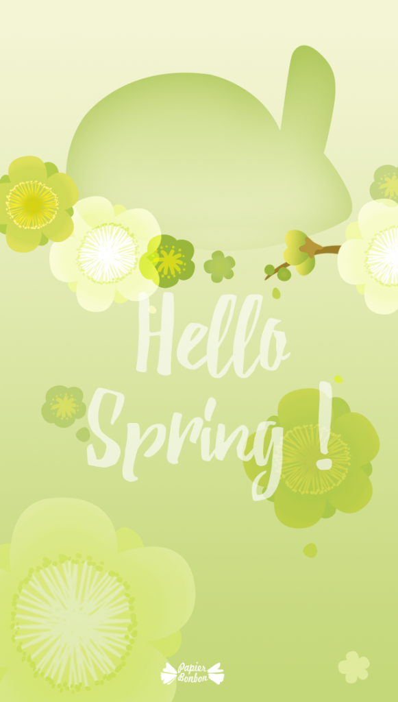 Fond écran Hello spring ! à télécharger