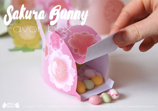 Papier bonbon Bunny DIY gift box
