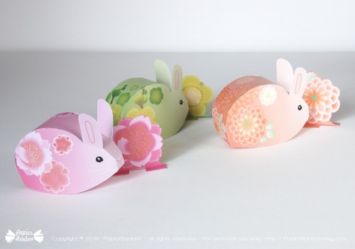 Boîtes lapins DIY de Papier Bonbon