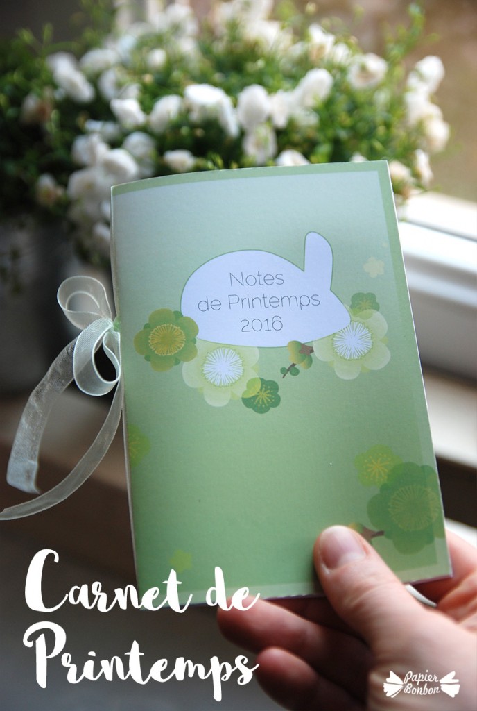 Mini carnet gratuit à imprimer thème Printemps