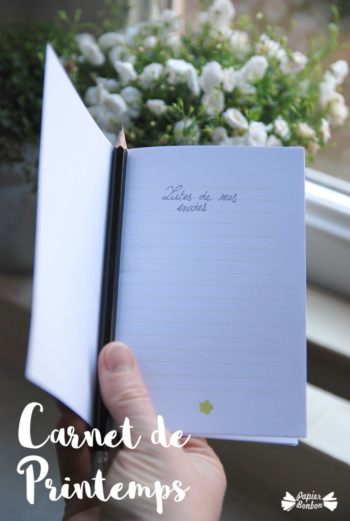 Mini carnet gratuit à imprimer thème Printemps