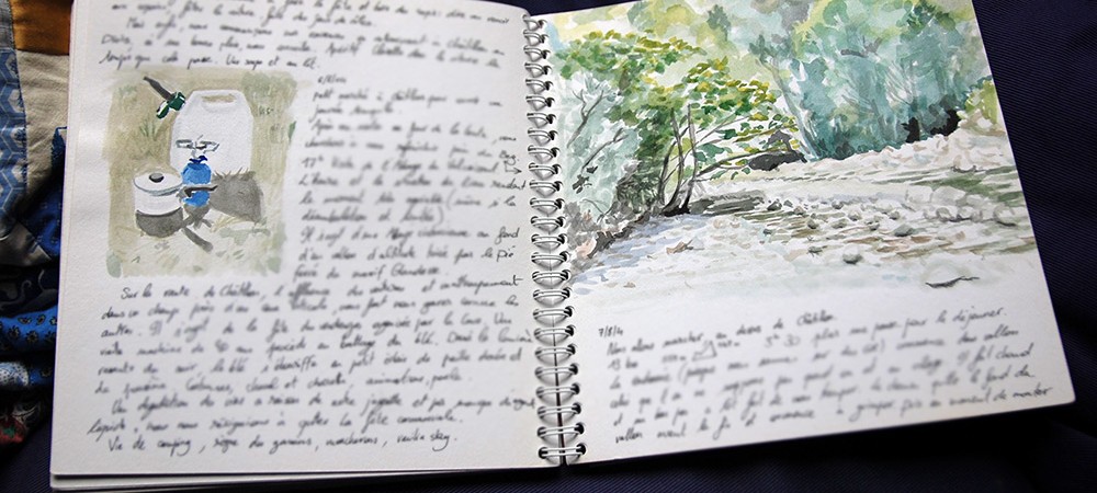 Carnet de voyage - Aquarelles Eté
