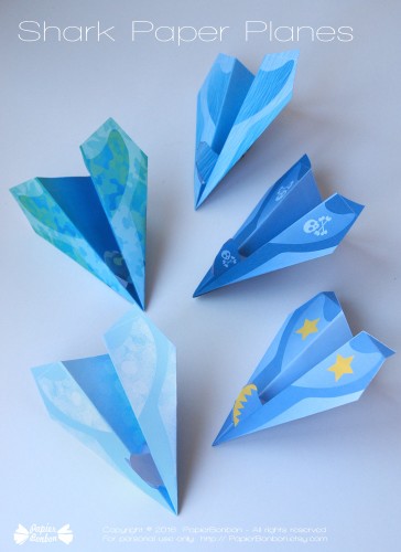 Avion en papier requin