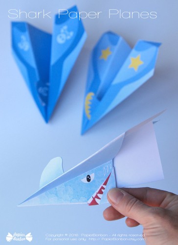 Avion en papier requin