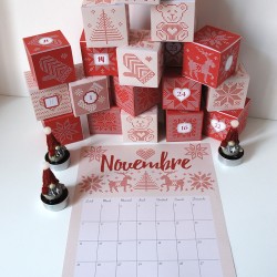 november printable calendar - Scandinavian stitches