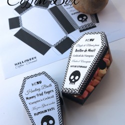 Halloween coffin favor box - printable