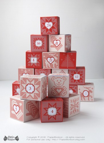 Calendrier de l'Avent - Broderies Scandinaves