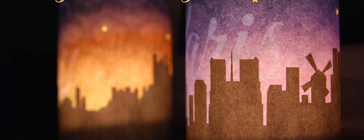 Skylines tea light holder printable