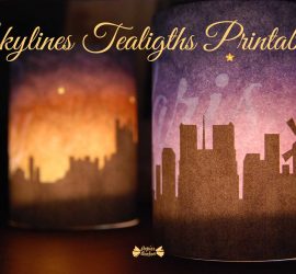 Skylines tea light holder printable